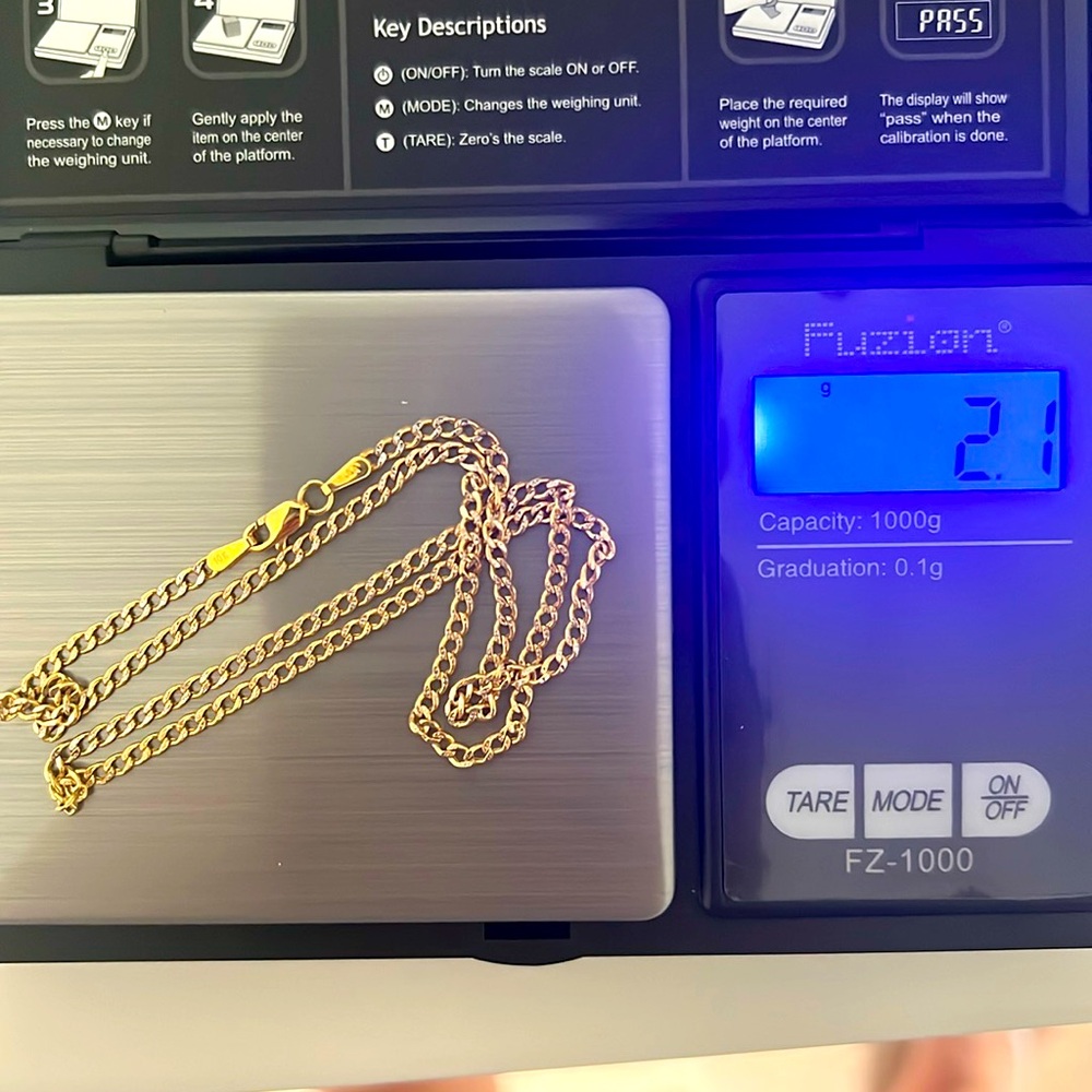 10k yellow gold Cuban chain